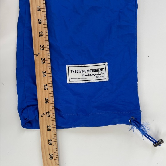 The Giving Movement Bright Blue Women's Nylon Windbreaker Pants Joggers Size XS - Picture 10 of 10